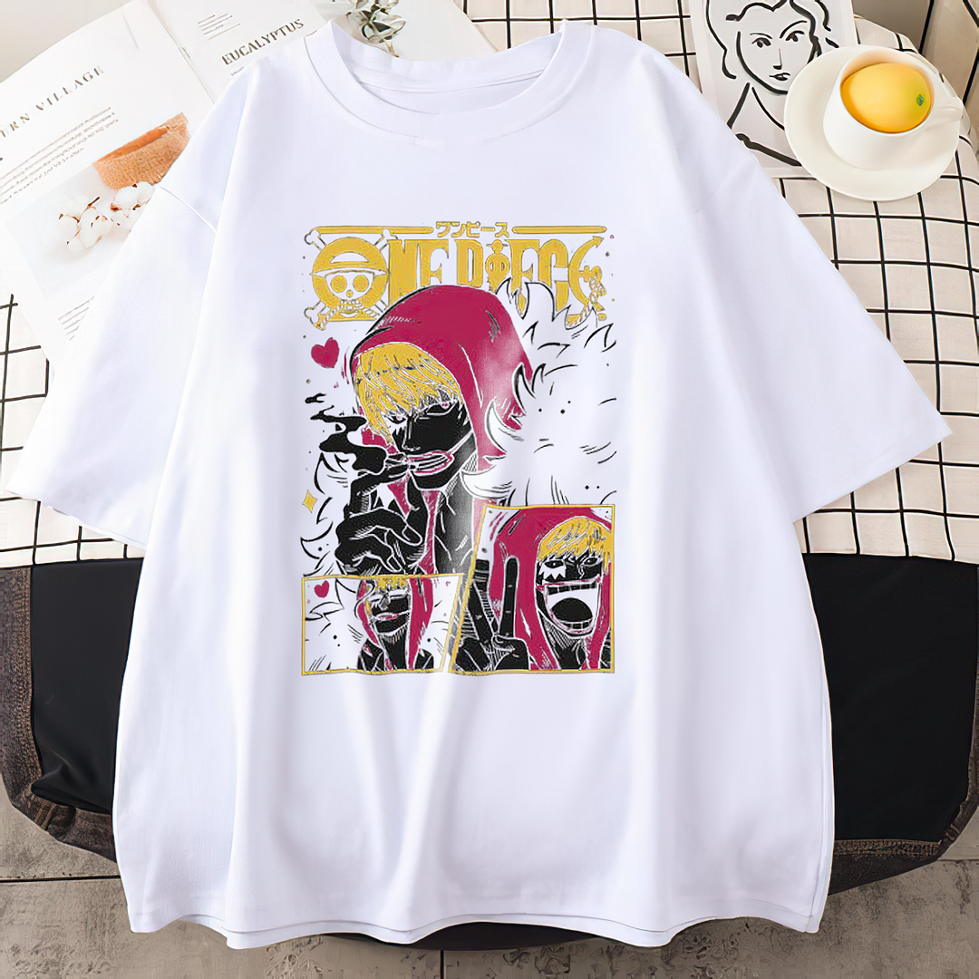 One Piece Anime Printed Oversized T-shirts