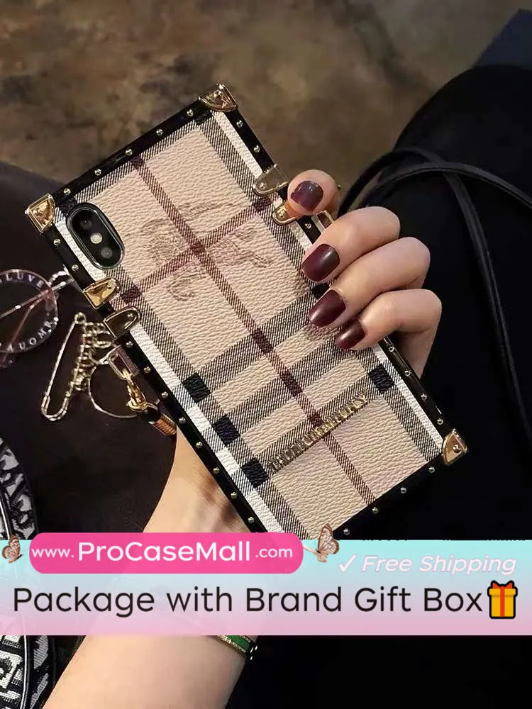 Classic Burberry Signature Canvas Leather Apple iPhone Case Samsung Galaxy Crossbody