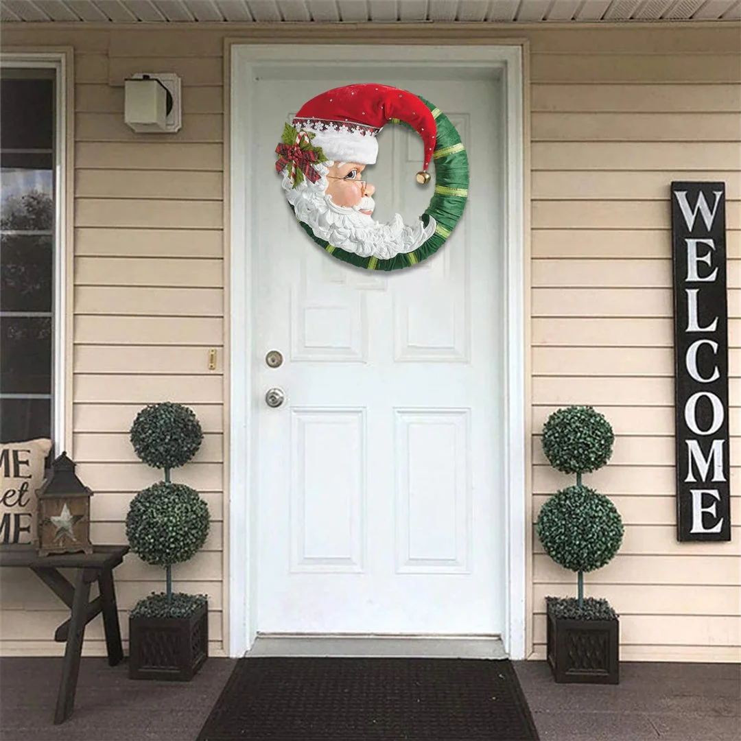 Jolly Santa Wreath Christmas Wreath
