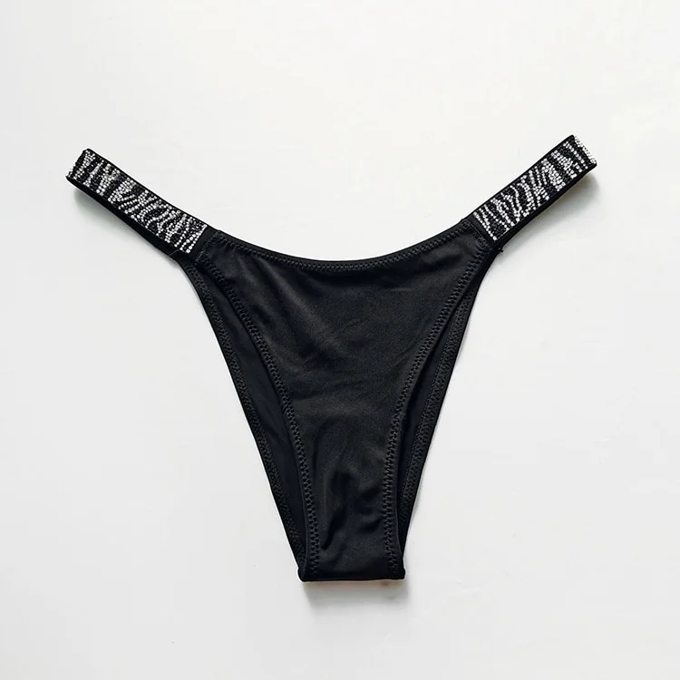 Billionm Zebra Rhinestone Shiny Sexy Underwear For Women Thongs Low Waist Sports Satin Panties Sex String Seamless Briefs Tanga