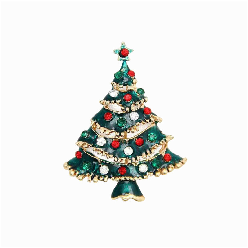 Christmas Multicolor Santa Claus Elk Diamond Brooch 2024 - Flycurvy 
