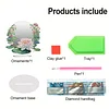 DIY Diamonds Painting Special Shaped Crystal Drill Crafts Mirror Desk Ornament Decor Kit(Lotus)