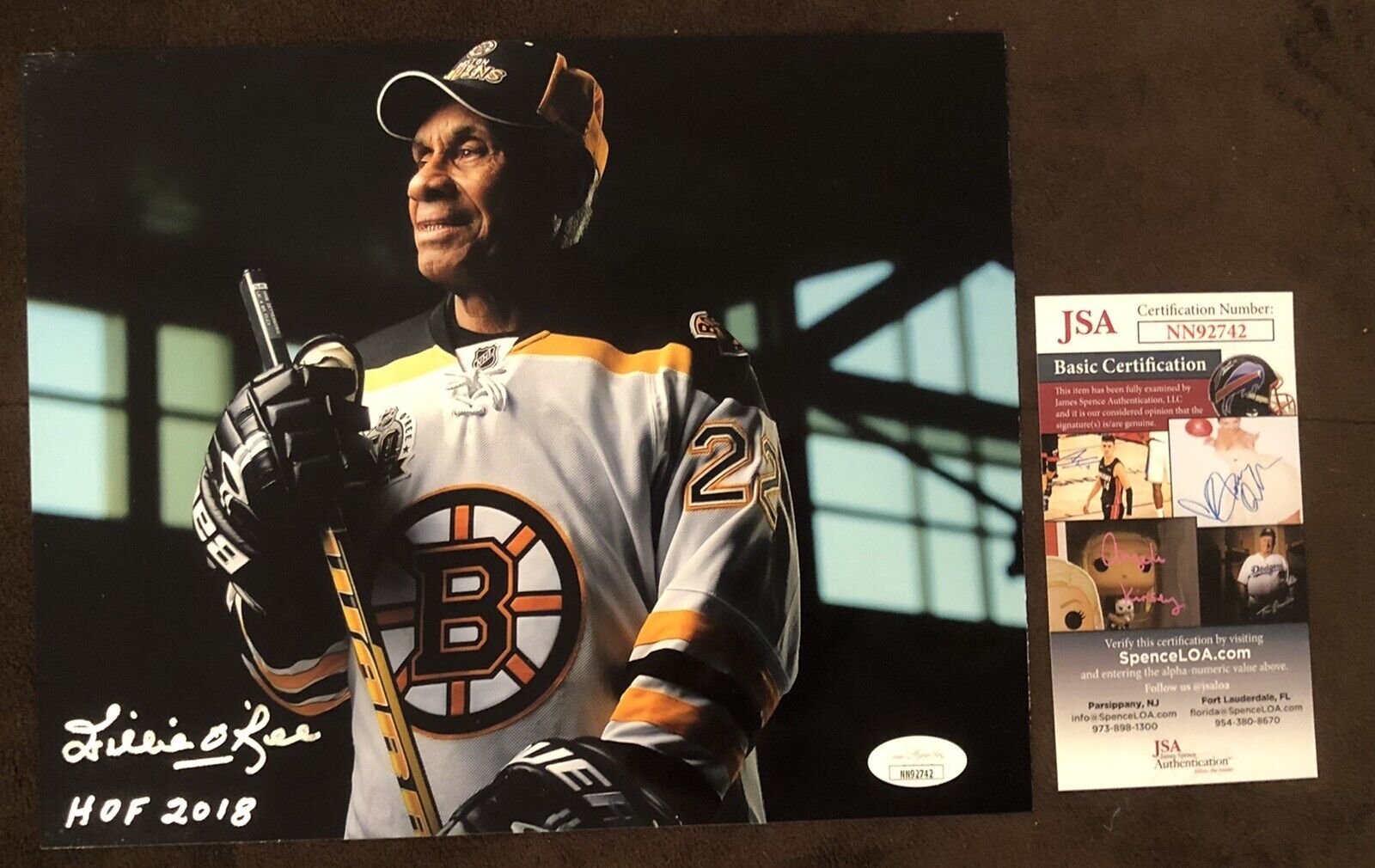 Willie O'Ree SIGNED 8X10 Photo Poster painting JSA Certificate Boston Bruins History HOF Rare