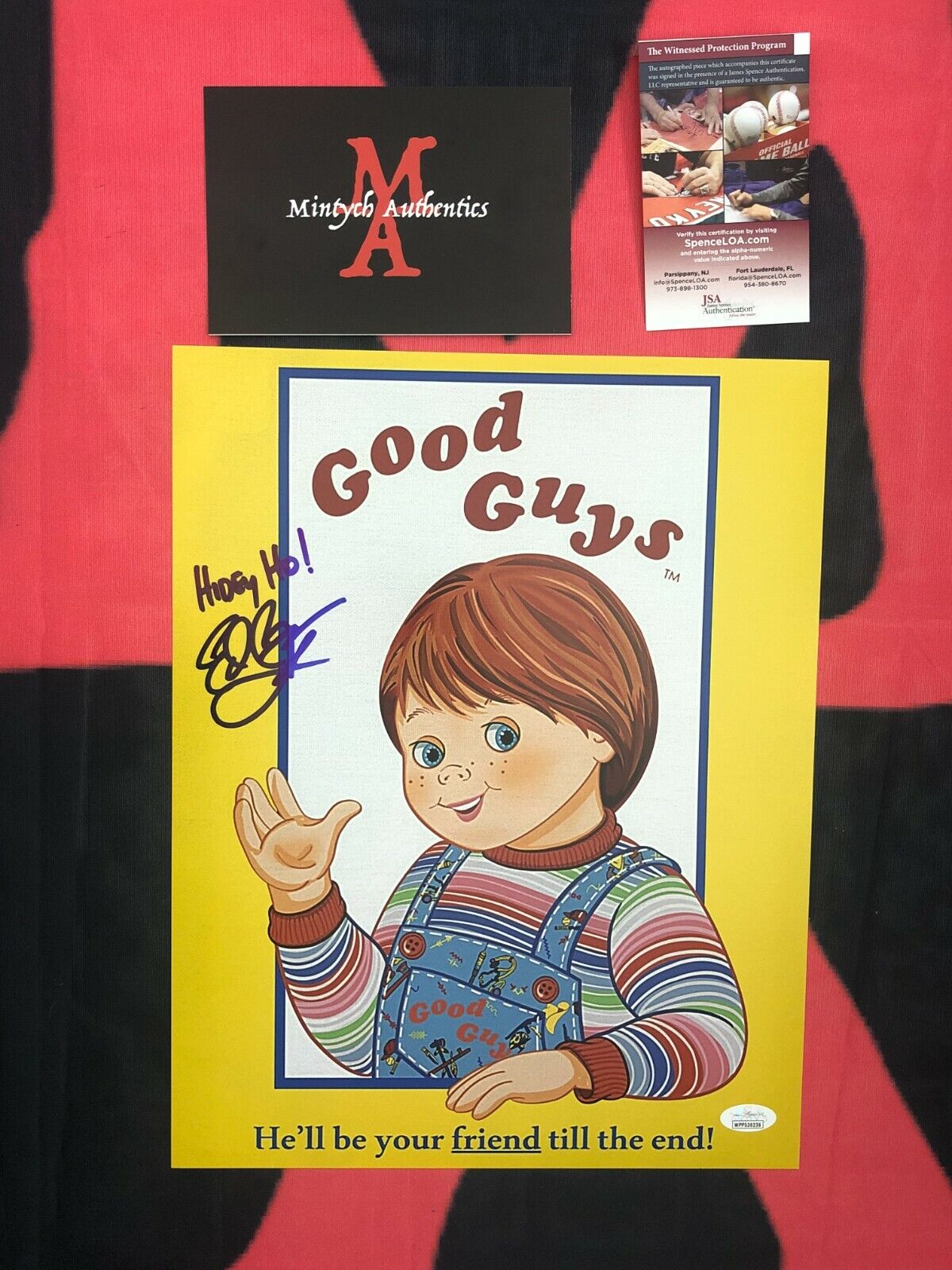 EDAN GROSS AUTOGRAPHED SIGNED 11x14 Photo Poster painting! CHILD'S PLAY! JSA COA! GOOD GUYS DOLL