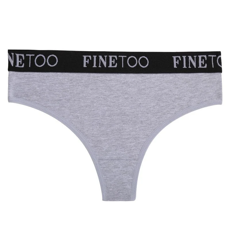 FINETOO Women Cotton G-string Sexy Panties Intimates Underwear T-Back Thong Girls Underpant Female Pantys M-2XL Femme Lingerie