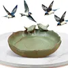 Ceramic Birdbath Bowl Bird Feeder Bird Feeding Bowl for Outdoor Garden Courtyard