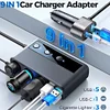Car Charger Adapter 154W Car Power Adapter 9 in 1 3 Socket QC3.0 for Car Vehicle