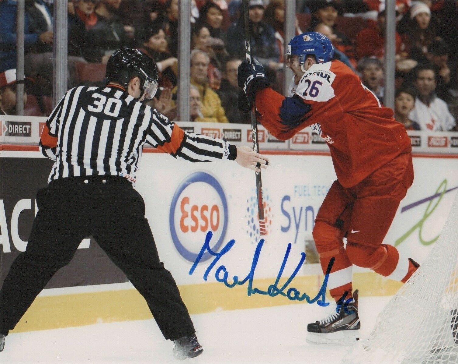 Czech Martin Kaut Signed Autographed 8x10 IIHF Photo Poster painting COA #3