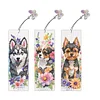 (US Only)3Pcs Dog DIY Diamond Painting Bookmarks for Book Lovers Mosaic Art Supplies