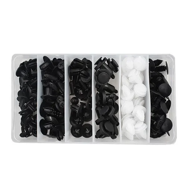 6 Size 100pcs Auto Fastener Clip Mixed Car Body Push Retainer Pin Rivet Bumper Door Trim Panel Kit