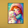 Diamond Painting -DIY Round Drill Snowman and Girl