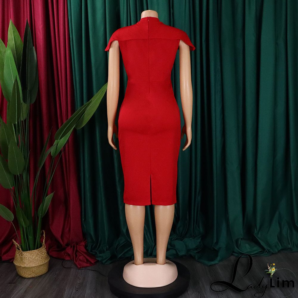 Ladies Africa Summer Elegant Short Sleeve Bodycon Dress