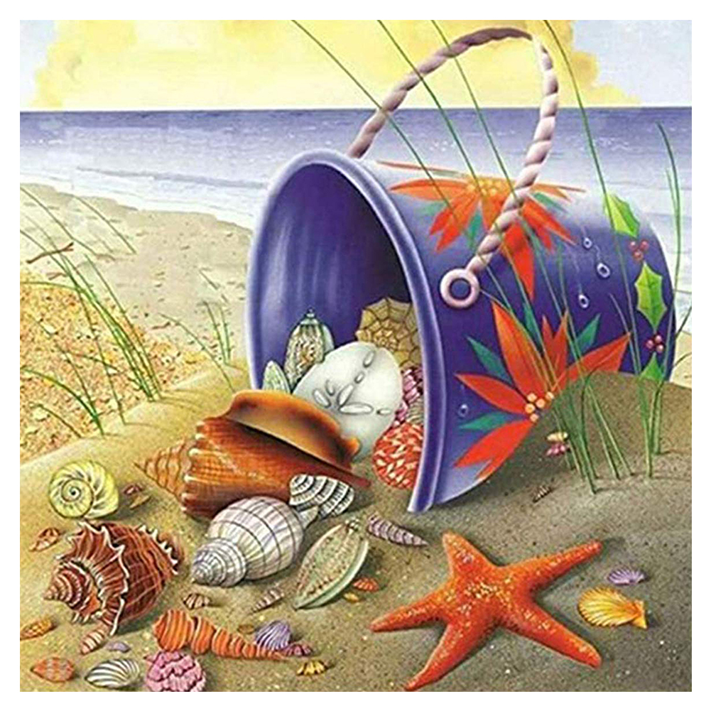 

30*30CM - Shell Sea Star - Round Drill Diamond Painting, 501 Original