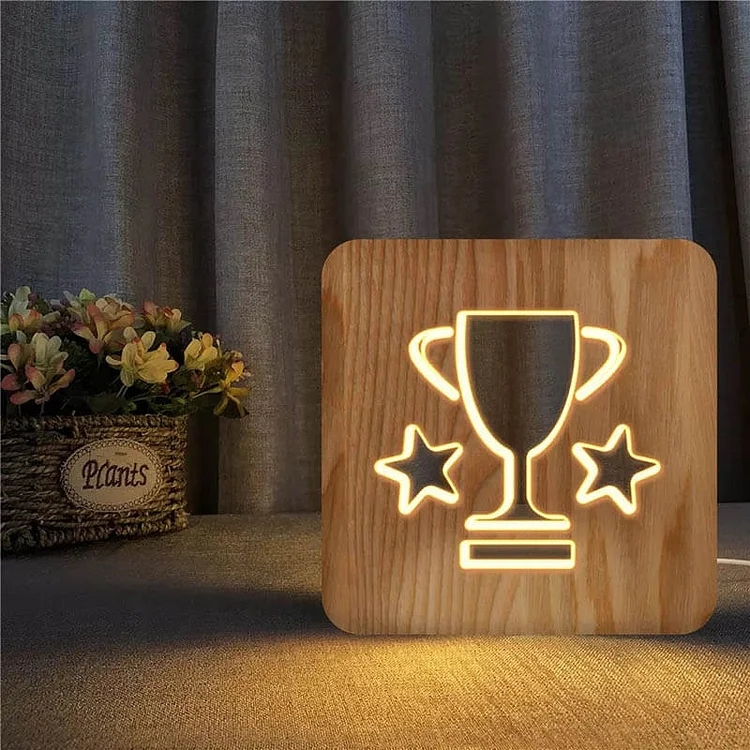 Trophy Wooden Decorative Light slivor