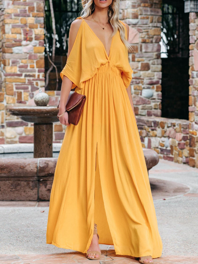 Athena Cold Shoulder Maxi Dress