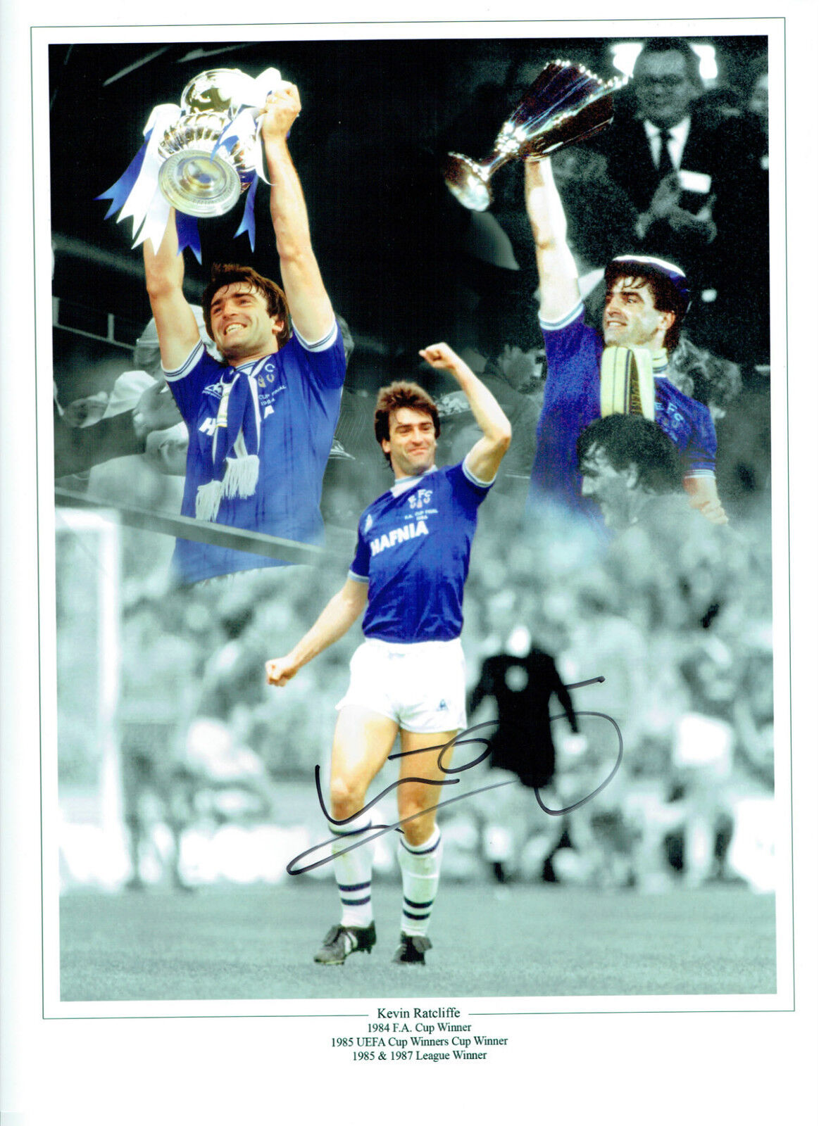 Kevin RATCLIFFE Everton Legend Signed Autograph 16x12 Montage Photo Poster painting AFTAL COA
