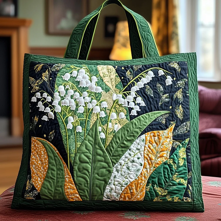 Lily of the Valley Quilted Tote Bag GFTOTP8886