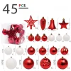 45PCS Christmas Tree Hanging Decor Balls Set