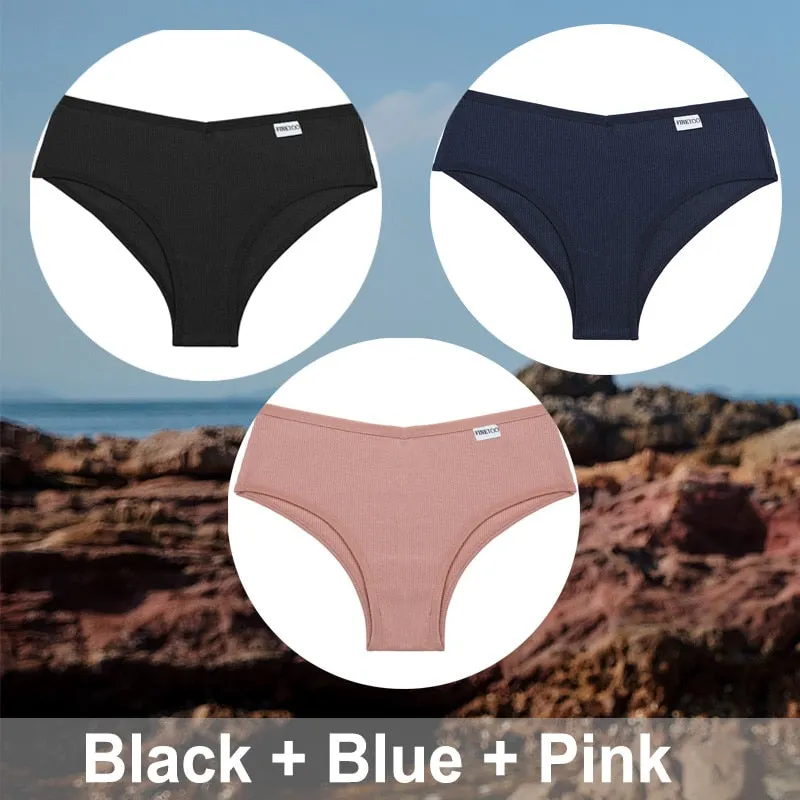3PCS/Set M-XXXL Plus Size Cotton Panties Women Underwear Sexy Lingerie Female Underpants Intimates Brazillian Pantys Sexy Briefs