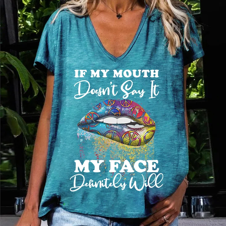 If My Mouth Doesn't Say It Hippies Lips T-shirt