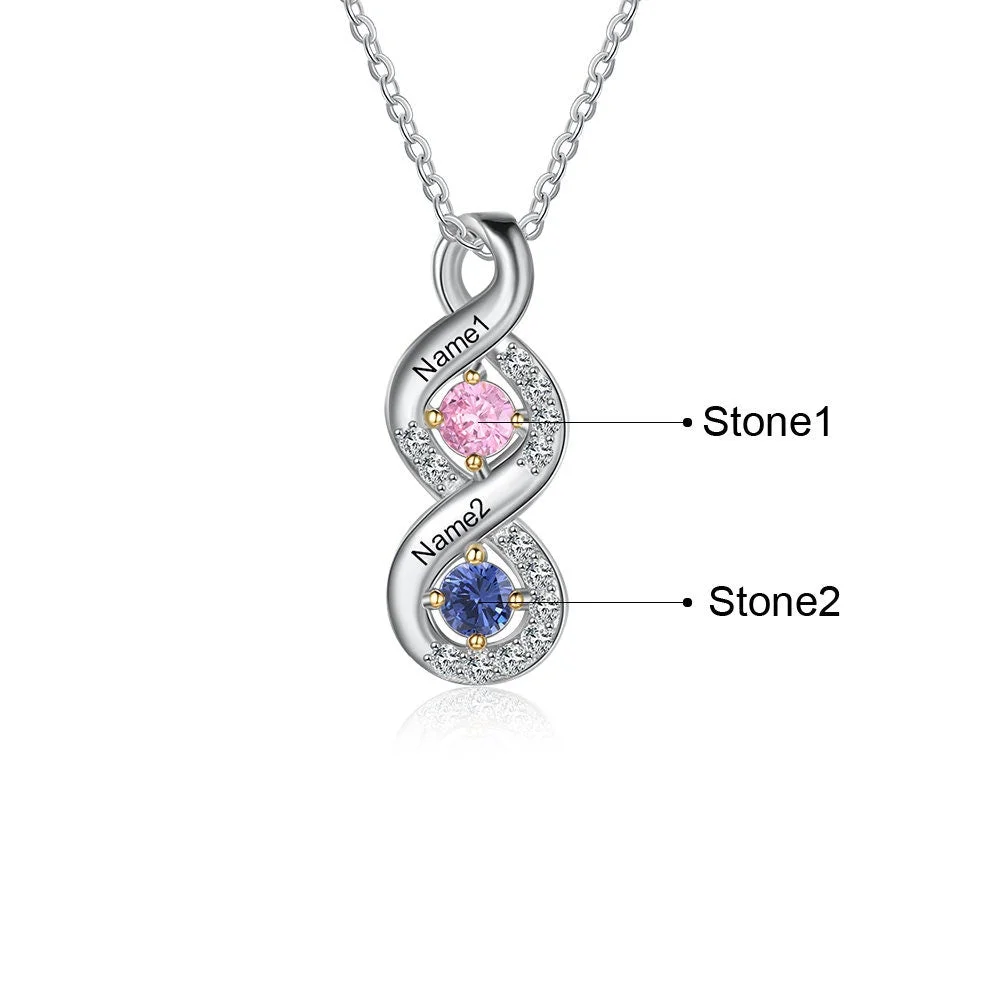 Necklace Rings Sets with Birthstones