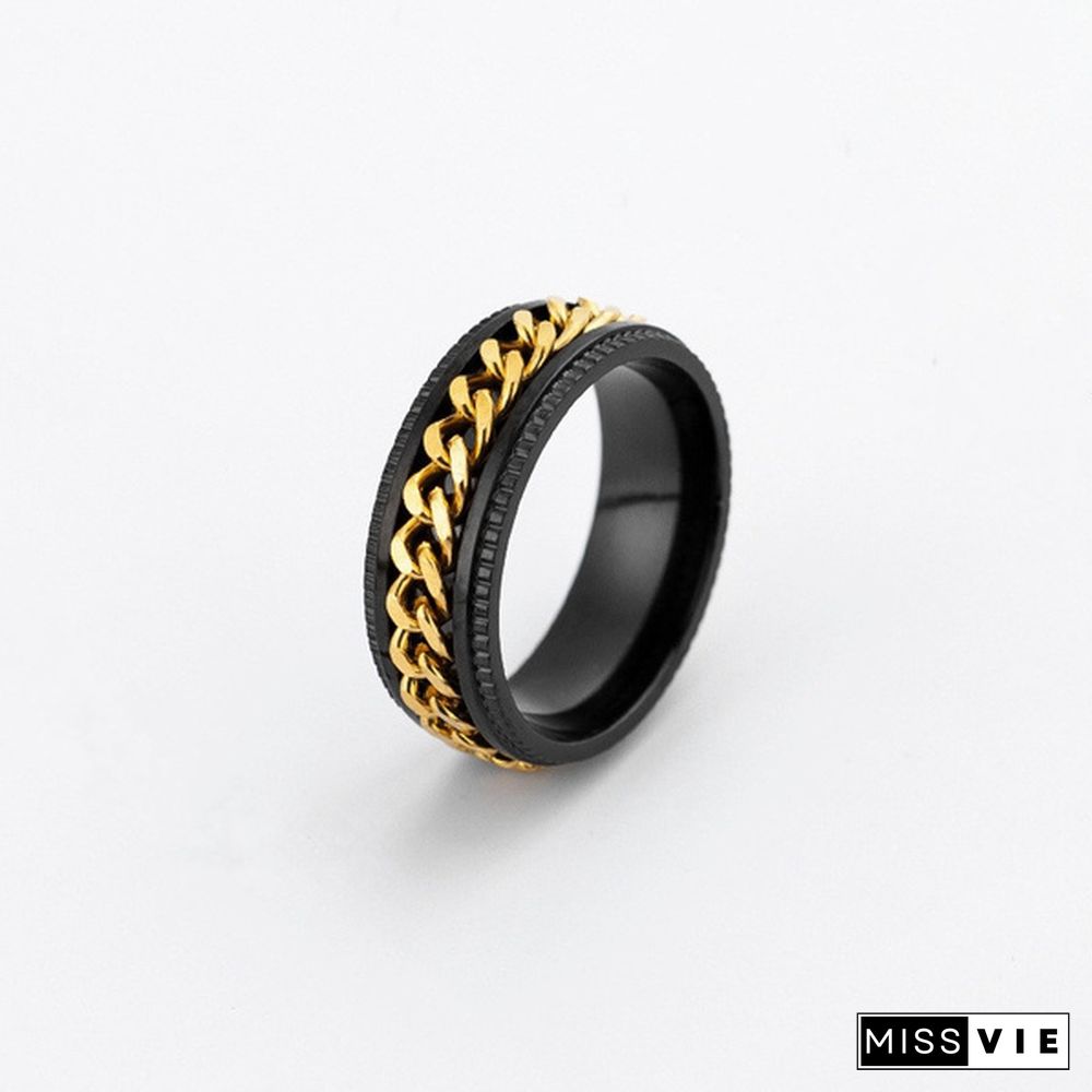 Men rings  Titanium steel rings for men  Stainless steel rings for women  Fashion rings  Rotatable rings