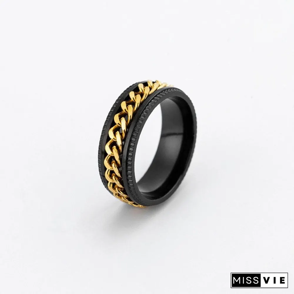 Men rings  Titanium steel rings for men  Stainless steel rings for women  Fashion rings  Rotatable rings