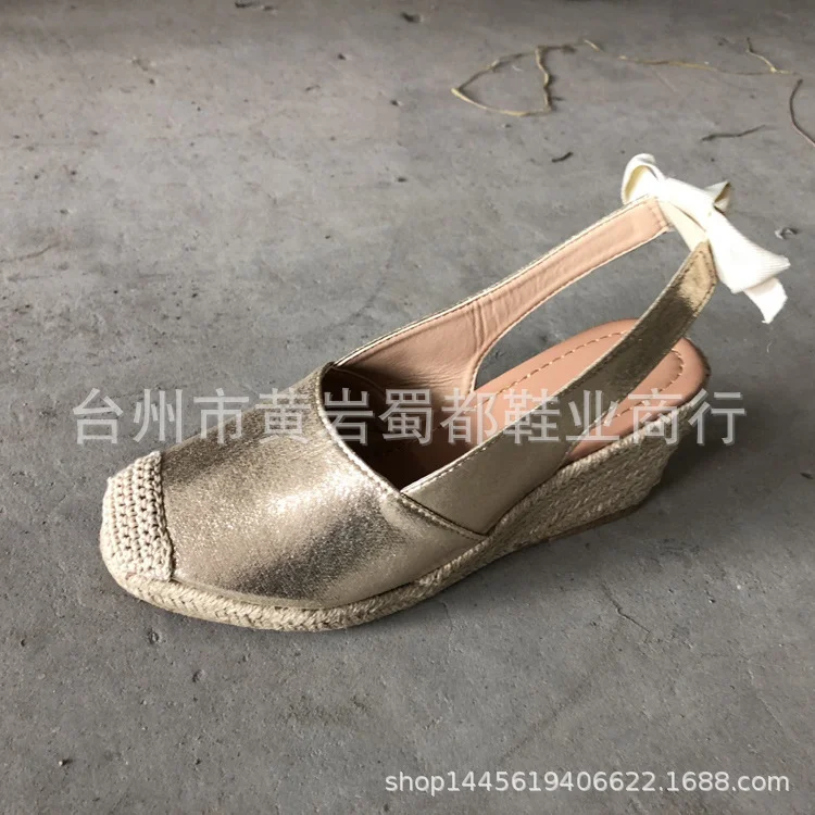 Yyvonne Summer New Hemp Rope Heel Sandals Women High Heel Head Bow Snake-Snake Sandals Large Size