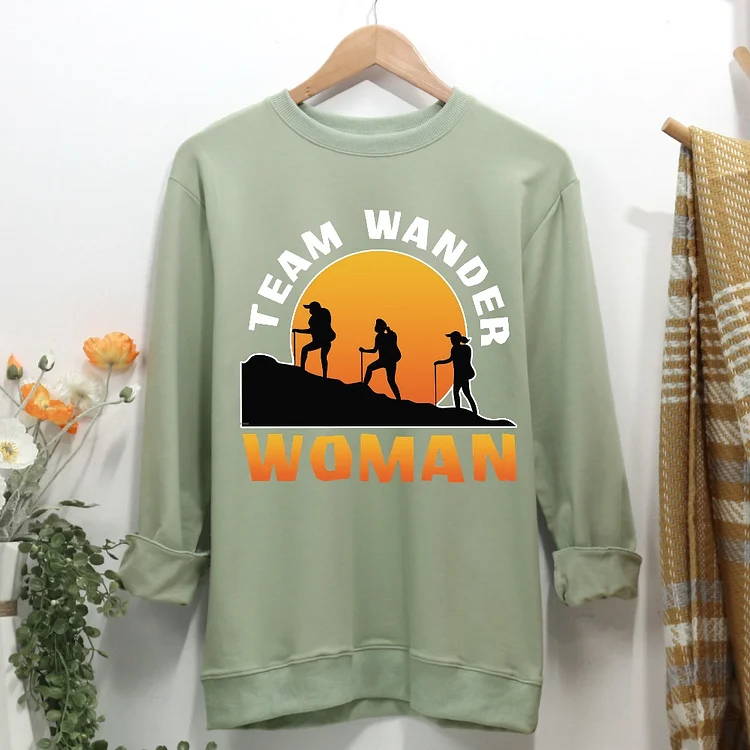 Team Wander Woman Women Casual Sweatshirt-Annaletters