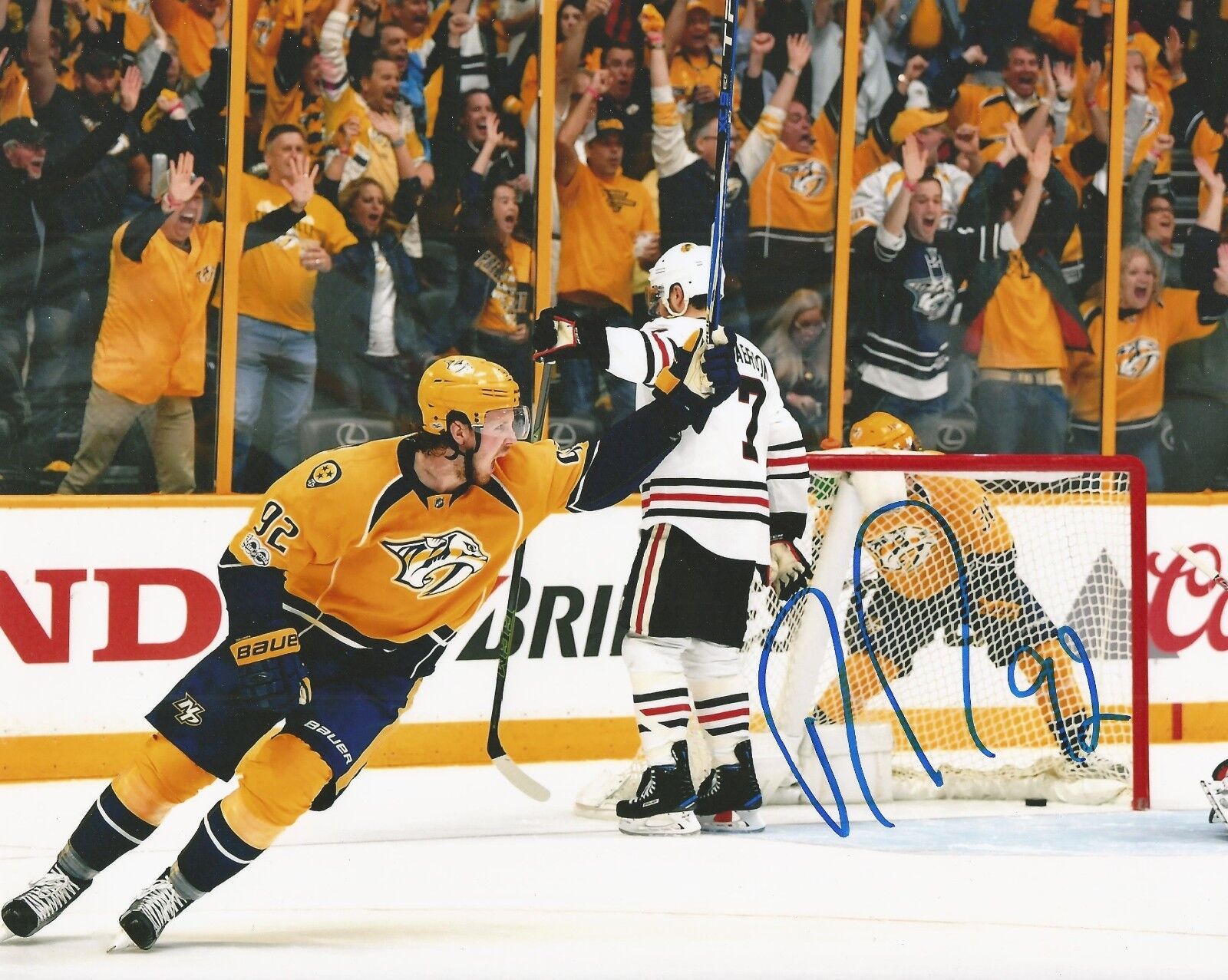 RYAN JOHANSEN SIGNED NASHVILLE PREDATORS 8x10 Photo Poster painting #3 with PROOF & COA