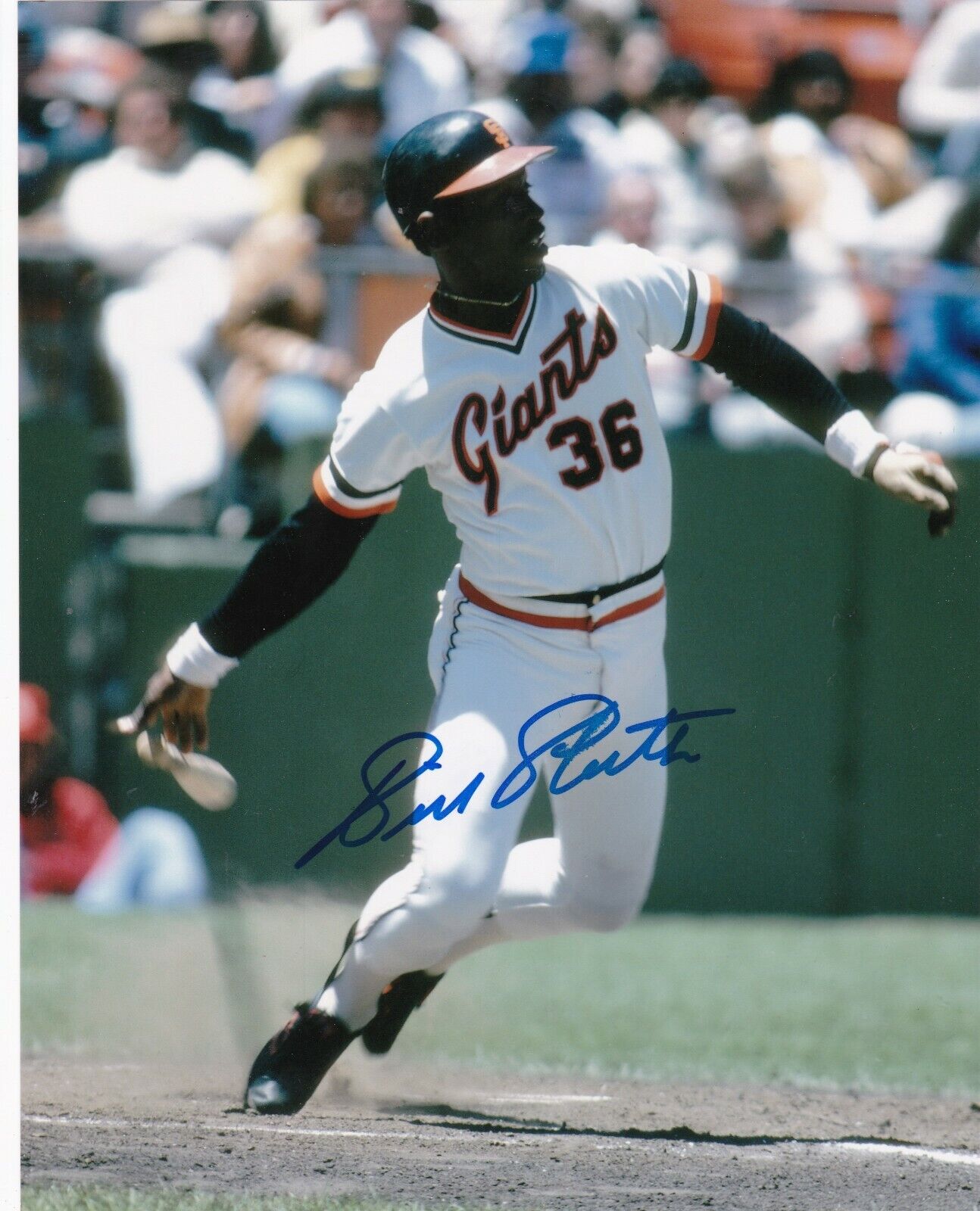 BILL NORTH SAN FRANCISCO GIANTS ACTION SIGNED 8x10