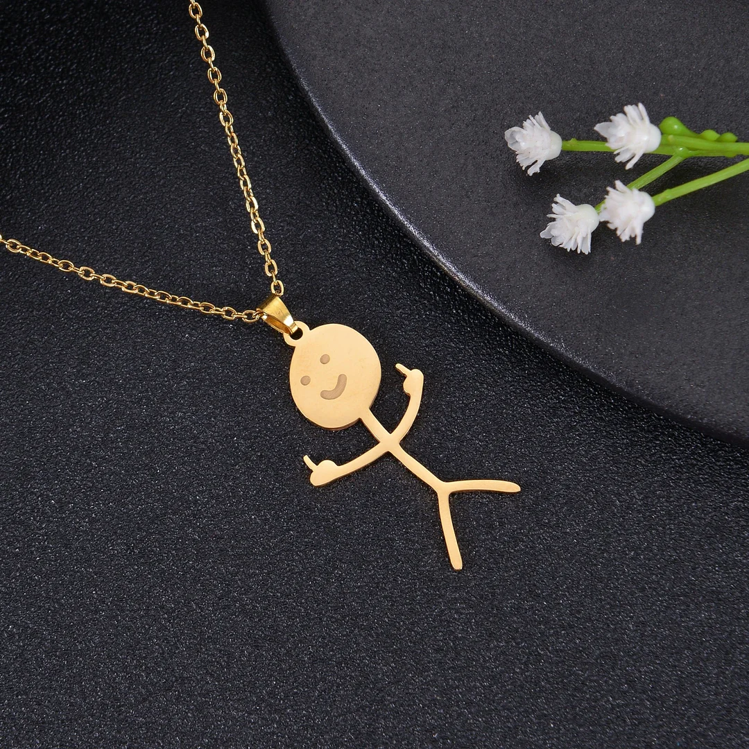 Funny Doodle Stickman Necklace (Buy One Get One Free)