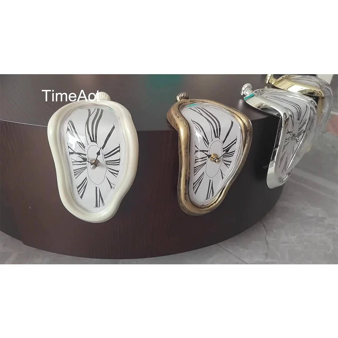 Sdrawing Silent Minimalist Roman Numeral Clock - Vintage Creative Twist Wall Clock for Home Bedroom Living Room