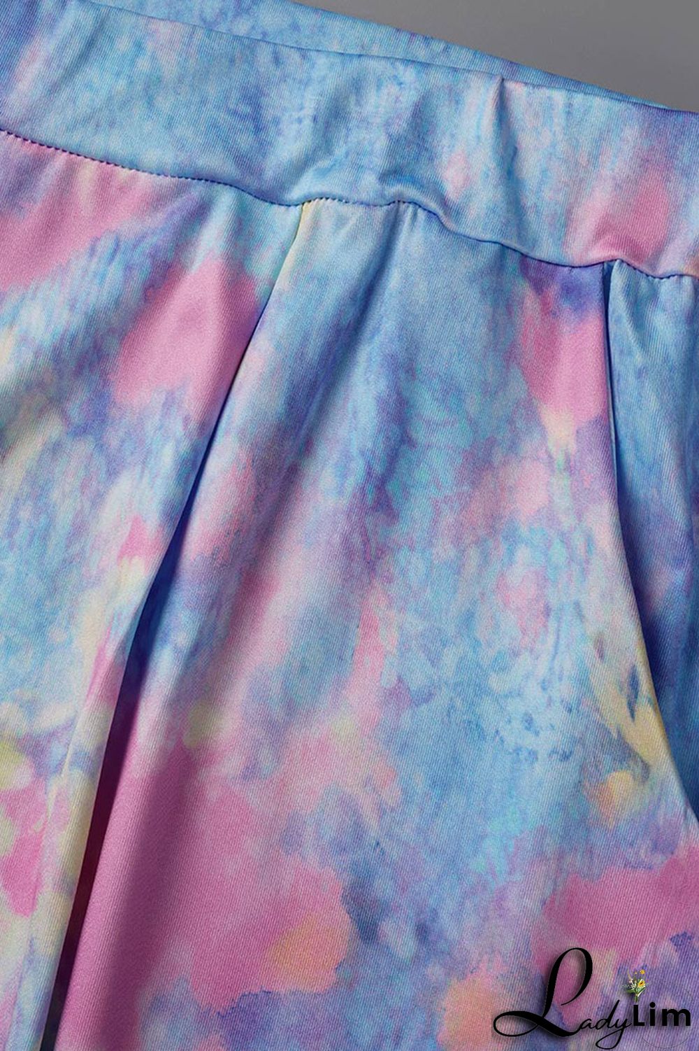 Cyanine Casual Print Patchwork O Neck Plus Size Two Pieces