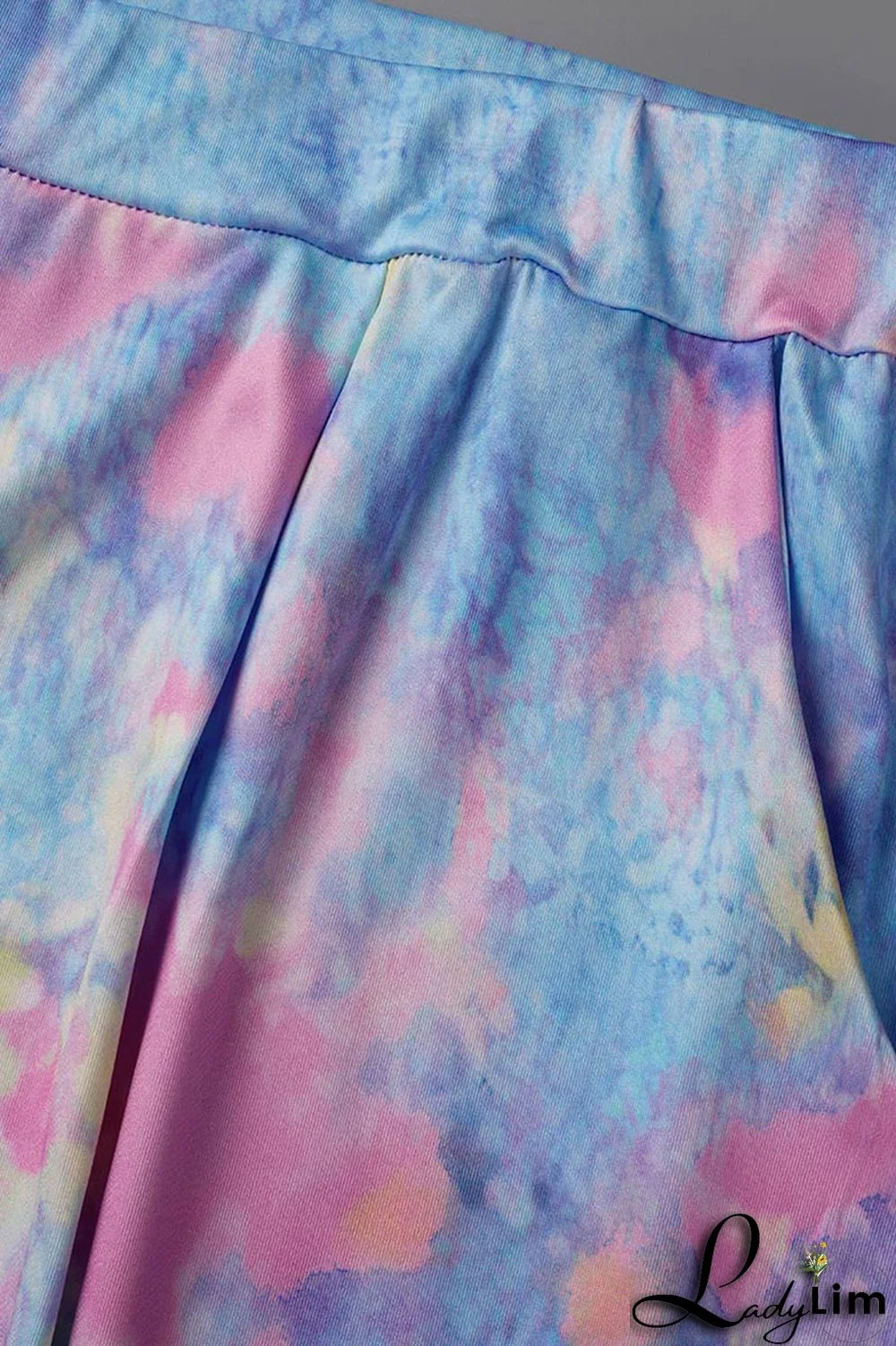 Cyanine Casual Print Patchwork O Neck Plus Size Two Pieces