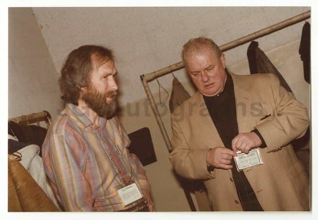 Jim Henson & Charles Durning - Original Vintage Peter Warrack Candid Photo Poster painting