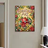 Diamond Painting-DIY Crystal Rhinestone Christmas Atmosphere with Frame(40x30cm)