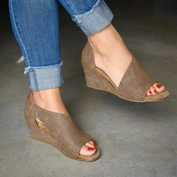 Women Summer Vintage Wedge Sandals
