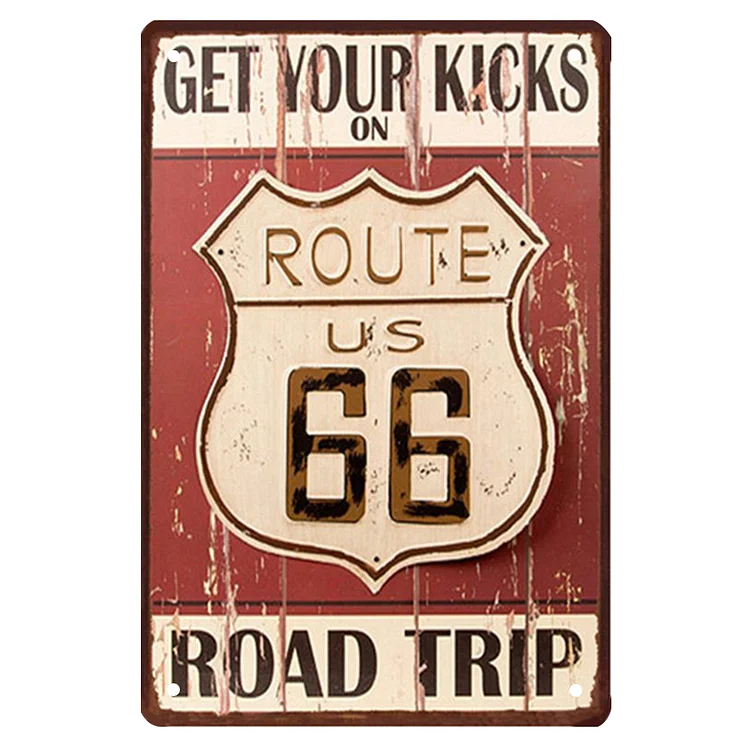 Classic American Route 66 - Vintage Tin Signs/Wooden Signs 8*12Inch/12*16Inch