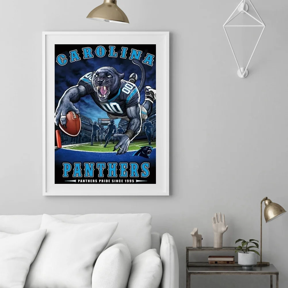 5D DIY Diamond Painting Rugby Abstract Full Round Drill Mosaic Picture Kit