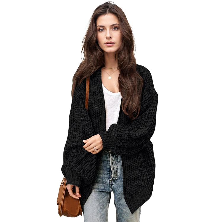 Lantern Sleeve Cardigan Oversized