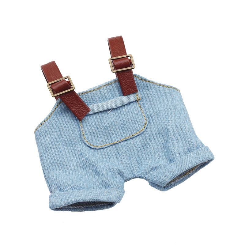 3 Pieces (suspenders) Blind Box Macaron Shirt Suit Dress 10CM Cotton Doll