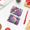 2 Pack Purple Gerbera DIY Diamond Art Spiral Notebook Kit 80 Pages No Lines