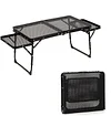 Camping Tables Outdoor Multifunctional Folding Table in Aluminum with Extensible Grid Desktop Height Adjustable Portable Picnic Table with Handle for Camp