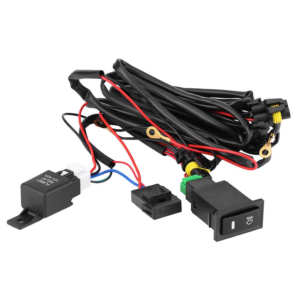 

10.7ft 40A 12V Switch + Relay Wiring Harness Kit for LED Fog Work Light Bar, 501 Original