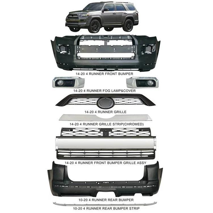 conversion Conversion facelifting Conversion Limited Body kit for toyota 4RUNNER 4 RUNNER accessories bodykit Front rear Bumper set 2014-2021 ITN Auto