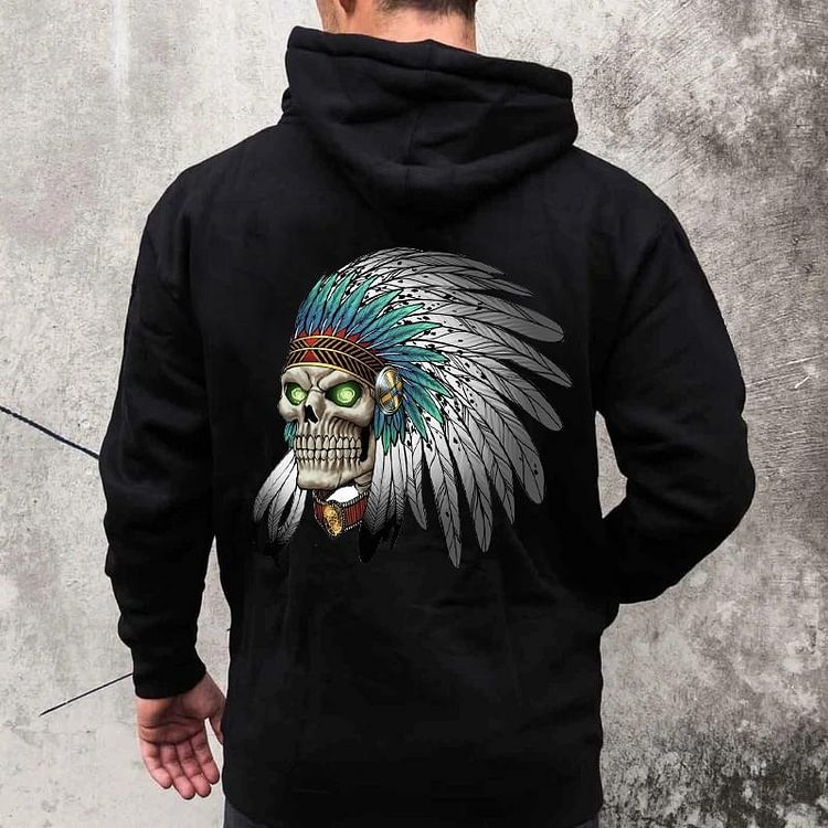 Original tribal skull print sweatshirt