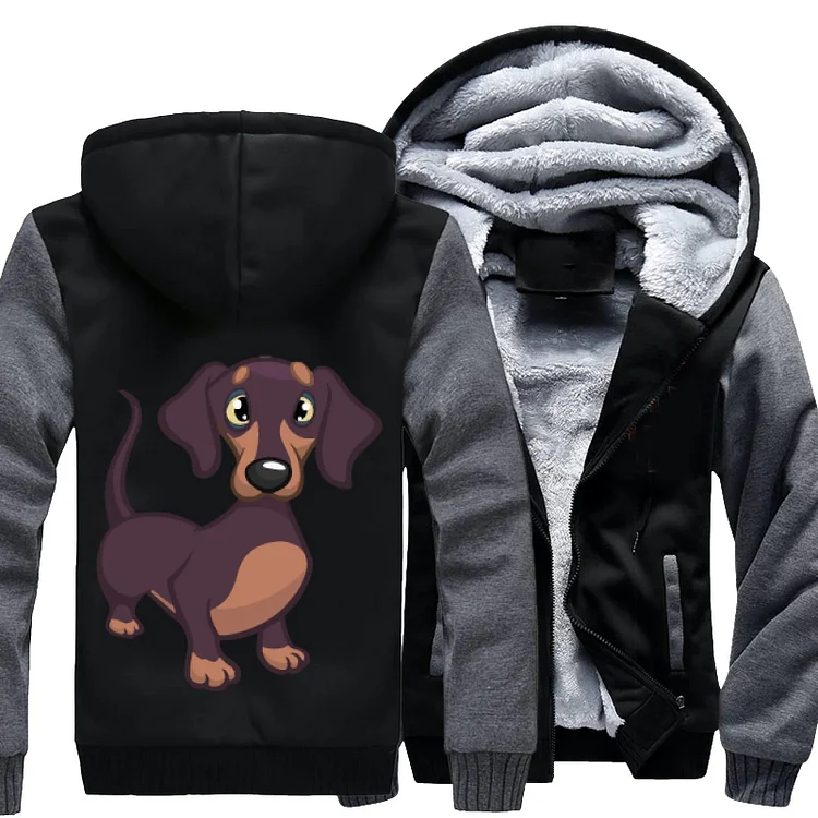 Staring Blankly At Your Dachshund, Dachshund Fleece Jacket