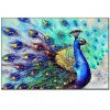 Open screen peacock | Full Round Diamond Painting Kits