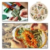 Flower-DIY Embroidery Kit with Pattern Cotton Threads Needles Hoop 30*30cm/11.8*11.8in
